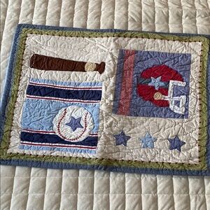 Pottery Barn Sports Themed Quilted Sham